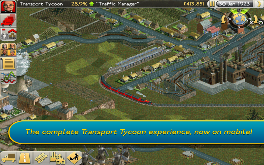 Transport Tycoon version mobile : gameplay