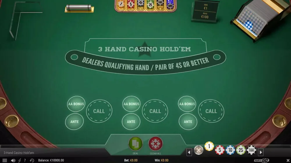 Play'n GO Poker Gameplay